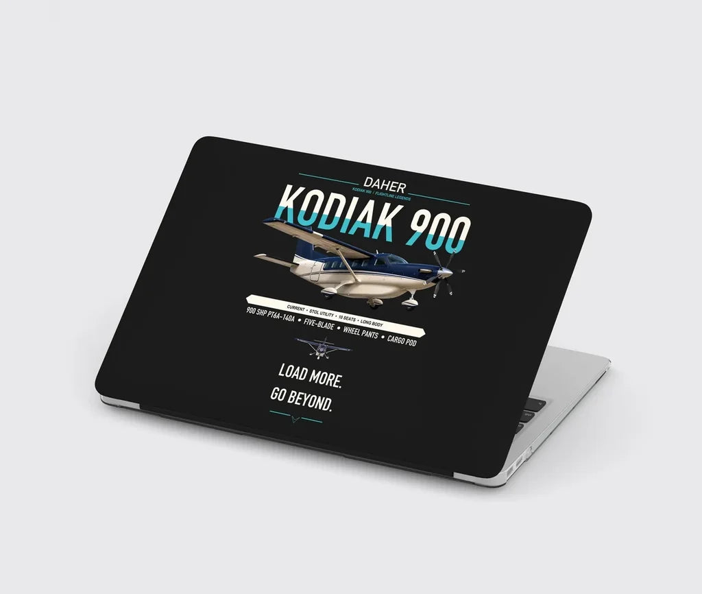 Daher Kodiak 900 design on black MacBook case