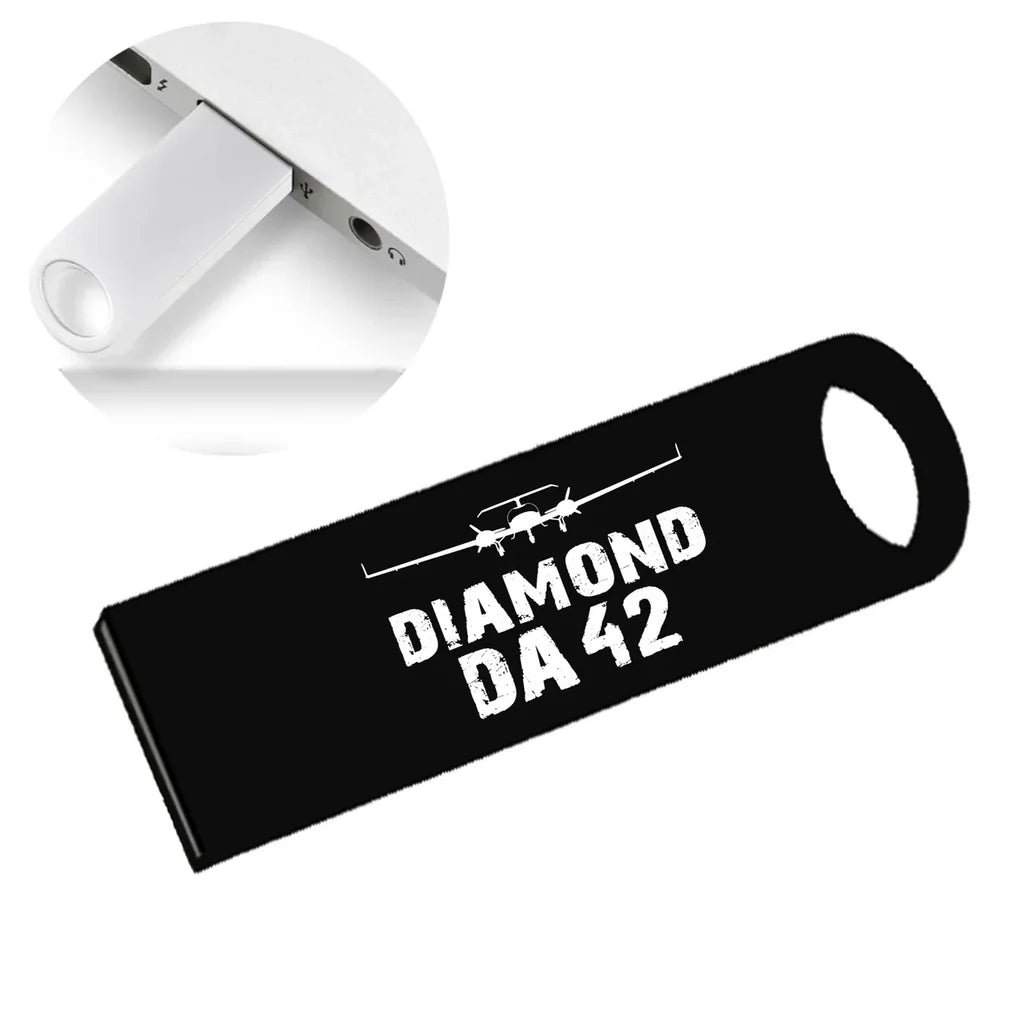 Diamond DA42 & Plane aviation design on durable waterproof casing waterproof USB device.
