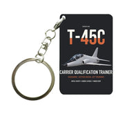 Thumbnail for T-45C Goshawk design on black designed key chain, double-side print