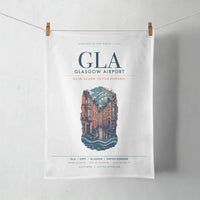 Thumbnail for Glasgow Airport (GLA) design on white towel