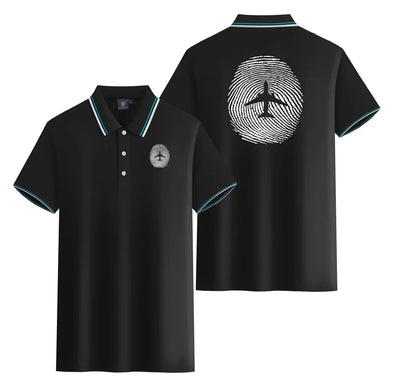 Aviation Finger Print Stylish Polo T-Shirts (Double-Side) aviation design printed on soft cotton stylish double-side polo.