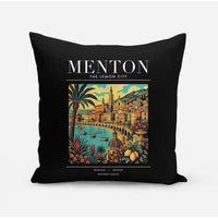 Thumbnail for MENTON - Poster - Pillow - Black