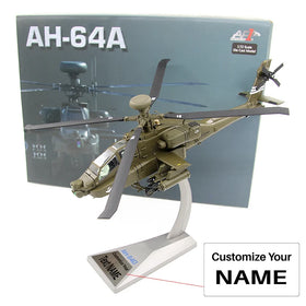 1/72 Trumpeter US Army AH-64A Apache Helicopter Alloy Model
