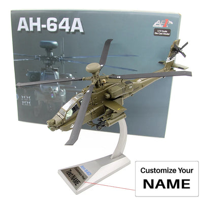 1/72 Trumpeter US Army AH-64A Apache Helicopter Alloy aviation themed helicopter model in die-cast metal.