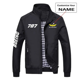 Boeing 787 Flat Text Stylish Jackets