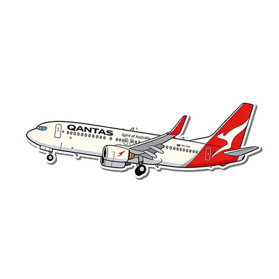 Qantas Boeing 737 aviation design airplane sticker in weather-resistant vinyl.