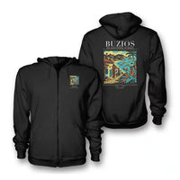 Thumbnail for BUZIOS - Poster - Zipped Hoodie - Black