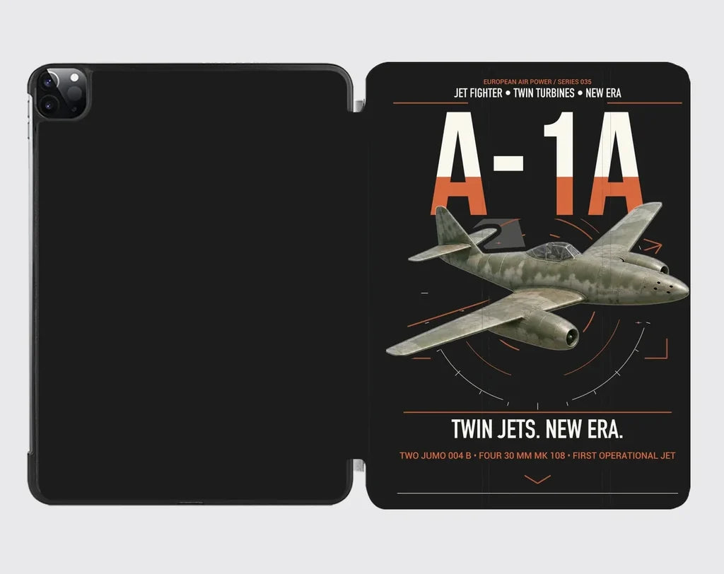 Messerschmitt Me 262A-1a design on black ipad tablet case