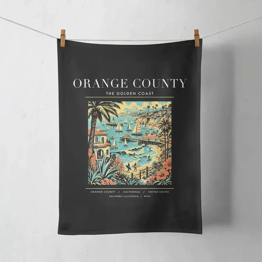 ORANGE COUNTY - Poster - Towel - Black