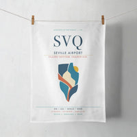 Thumbnail for Seville Airport (SVQ) design on white towel