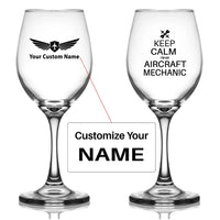 Thumbnail for Customisable Aircraft Mechanic Wine Glass