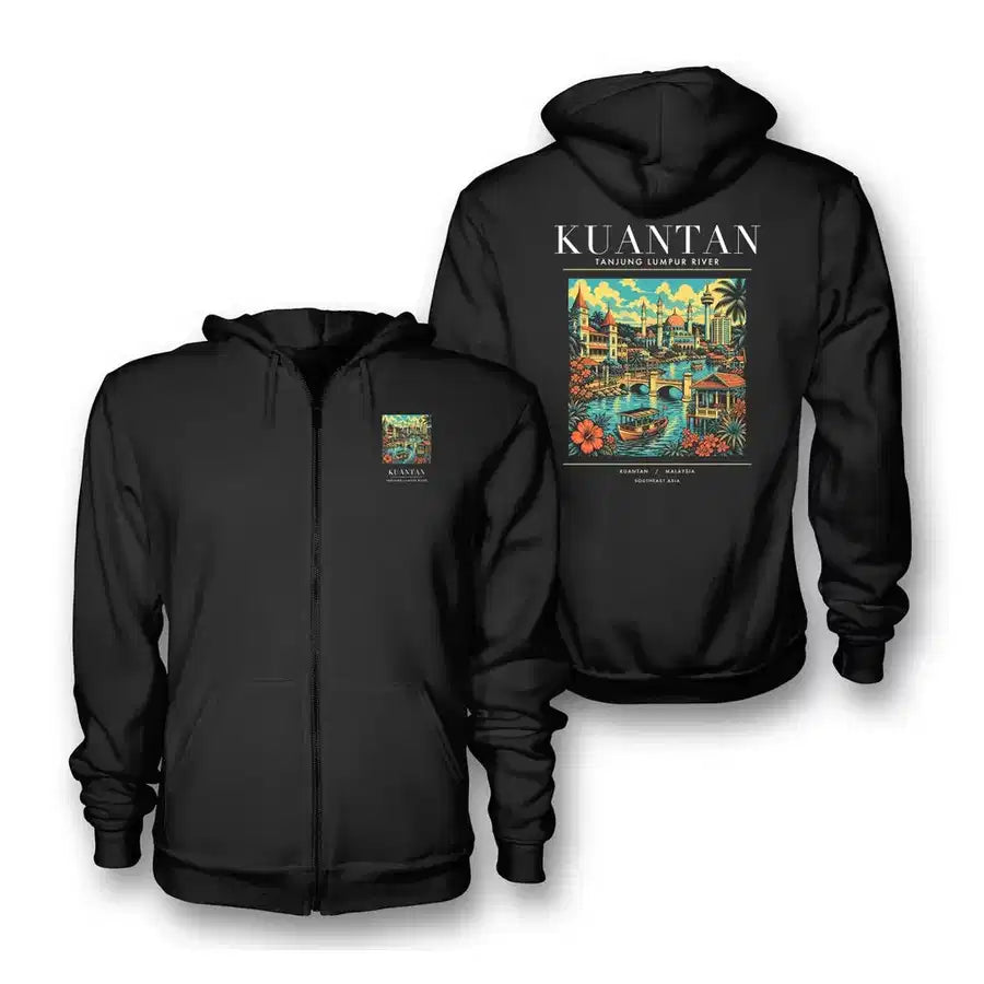KUANTAN - Poster - Zipped Hoodie - Black
