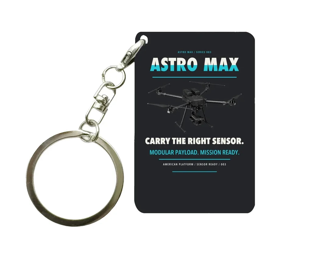 Freefly Astro Max Key Chain design on black key chain