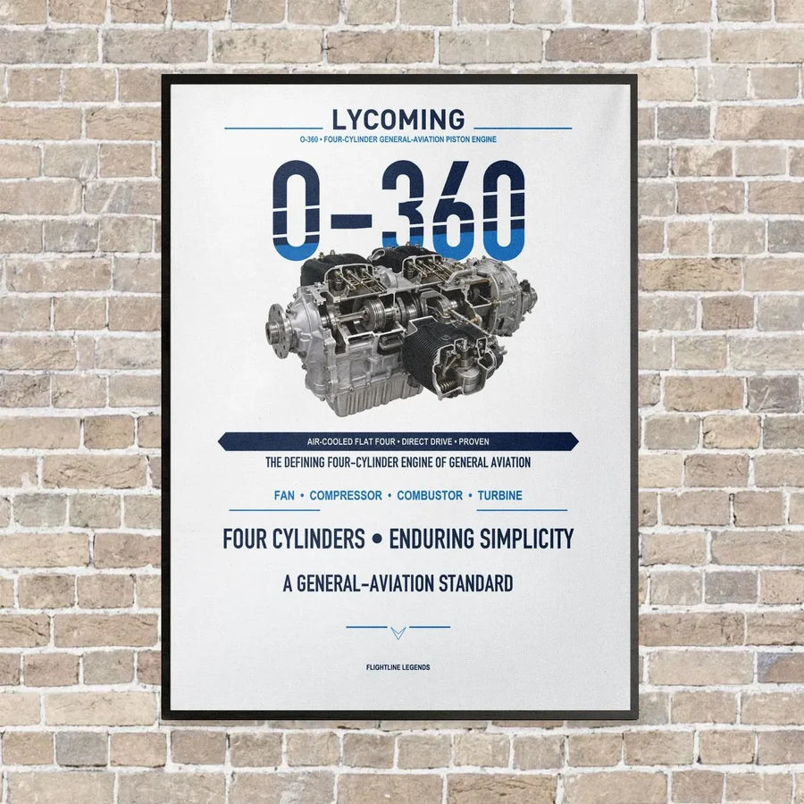 O-360 vertical canvas print - framed - white background