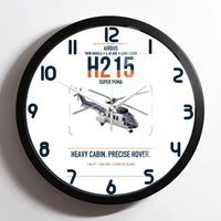 Thumbnail for Airbus H215 design on white framed wall clock