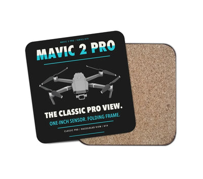 DJI Mavic 2 Pro design on black 1 piece coaster