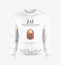 Thumbnail for Jaipur International Airport (JAI) design on white sweatshirt