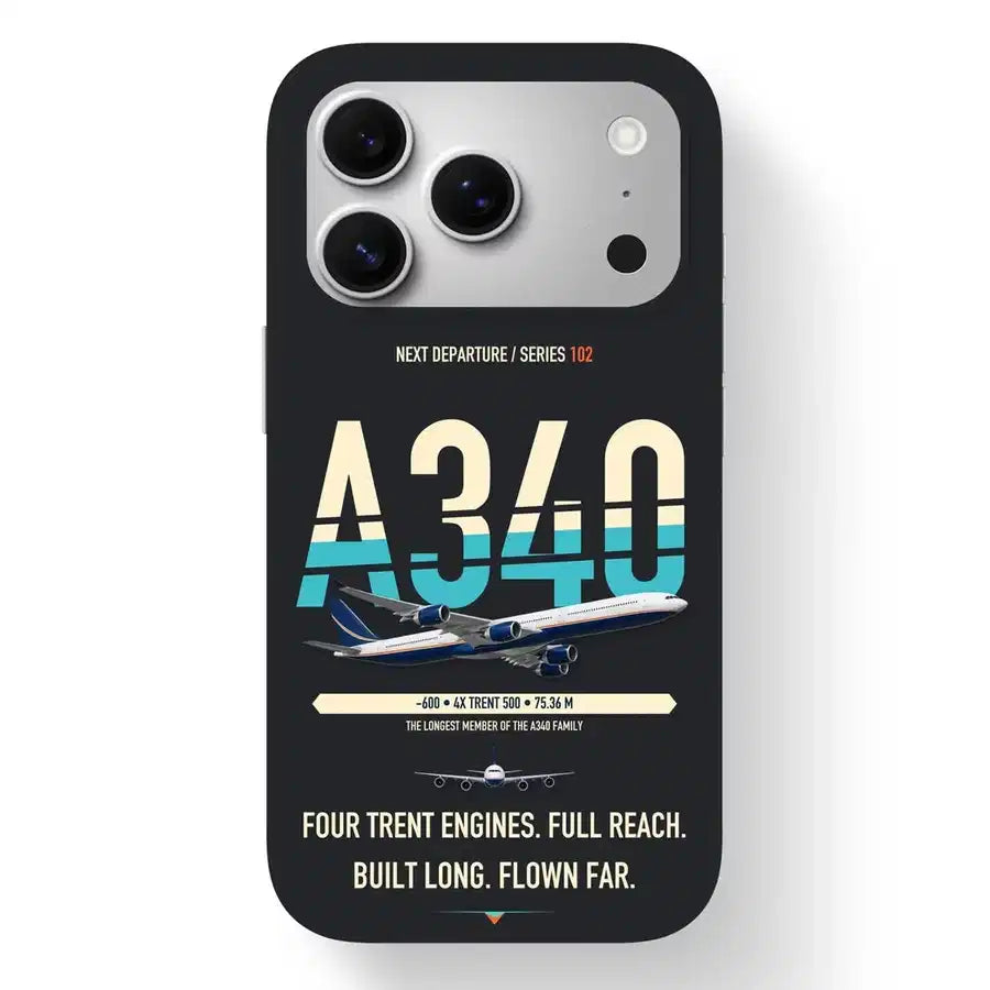 Airbus A340-600 Case design on black iphone case
