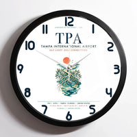 Thumbnail for Tampa International Airport (TPA) design on white framed wall clock