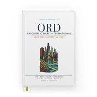 Thumbnail for Chicago O'Hare International Airport (ORD) design on white notebook