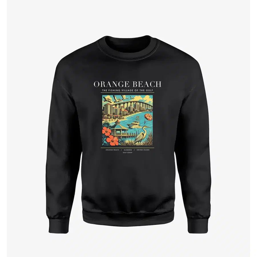 ORANGE BEACH - Poster - Sweatshirt - Black