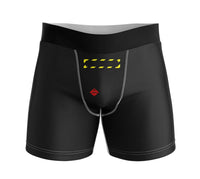 Thumbnail for Jet Fuel Only aviation design on soft cotton blend men's boxers.
