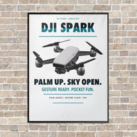 Thumbnail for DJI Spark vertical canvas print - framed - white background