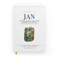 Thumbnail for Jackson–Medgar Wiley Evers International Airport (JAN) design on white notebook
