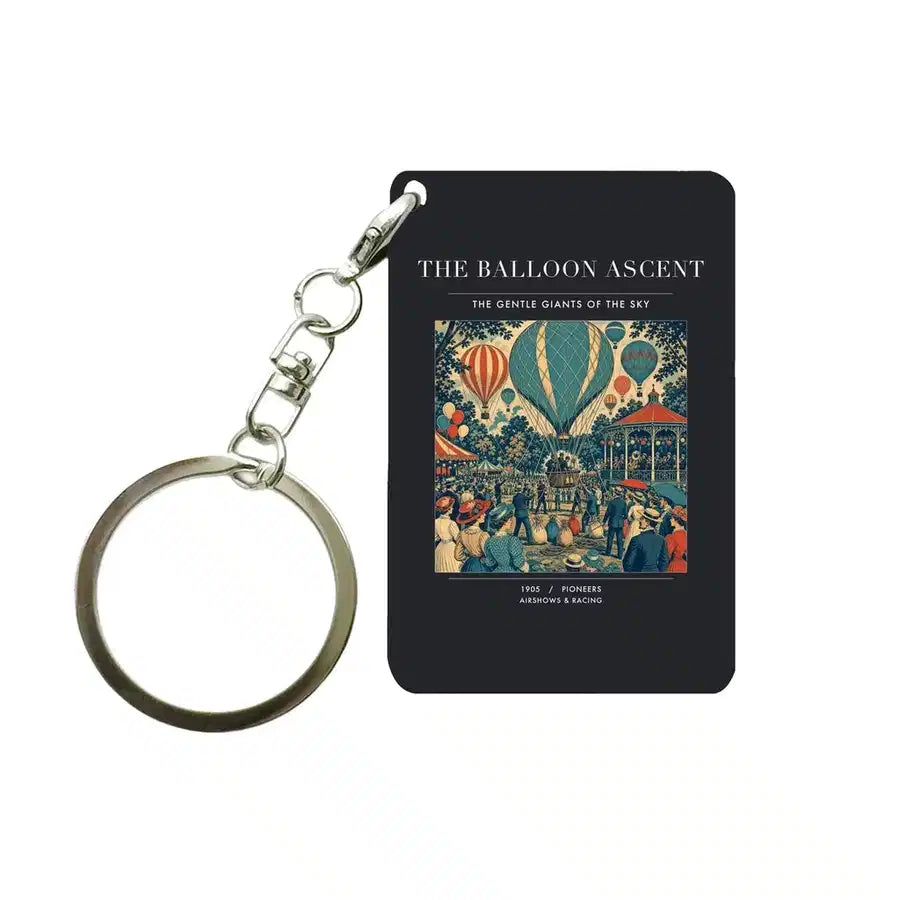 VINTAGE G4011 - The Balloon Ascent - Designed Key Chain design on black