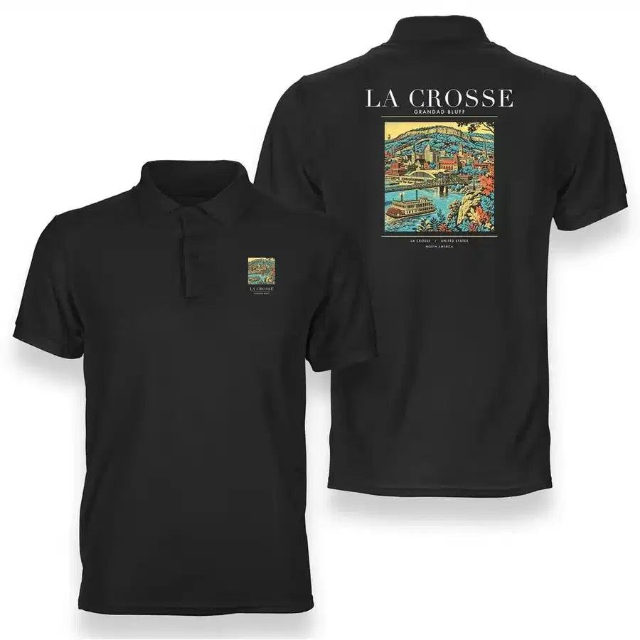 LA CROSSE - Poster - Double-Side Polo - Black