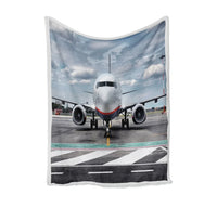 Thumbnail for Amazing Clouds and Boeing 737 NG Bed Blankets & aviation print on soft fleece blanket.
