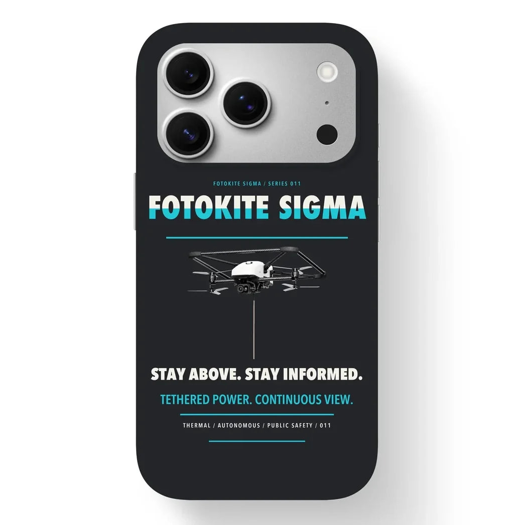 Fotokite Sigma Case design on black iphone case