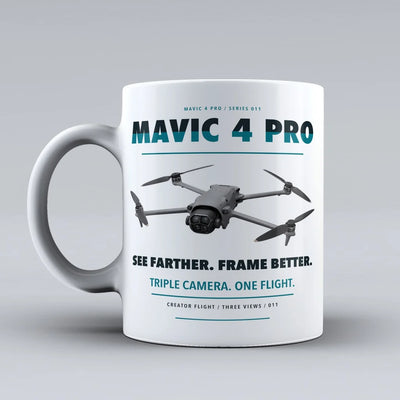 Mavic 4 Pro Mug design on white dji