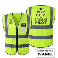 Thumbnail for Student aviation design printed on high-visibility reflective fabric reflective vest.