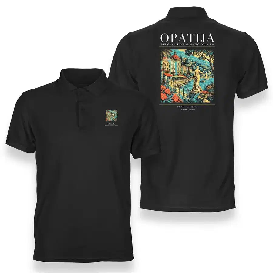 OPATIJA - Poster - Double-Side Polo - Black