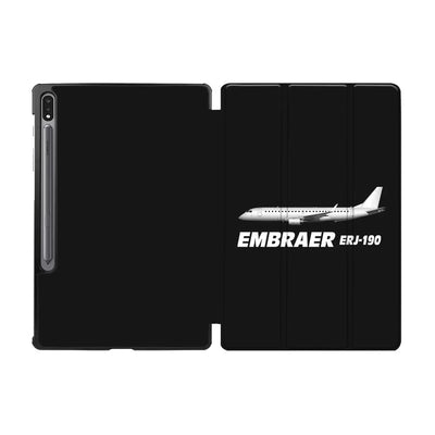 The Embraer ERJ-190 aviation design on tablet case for Samsung tablet.