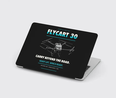 DJI FlyCart 30 design on black MacBook case