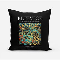 Thumbnail for PLITVICE - Poster - Pillow - Black