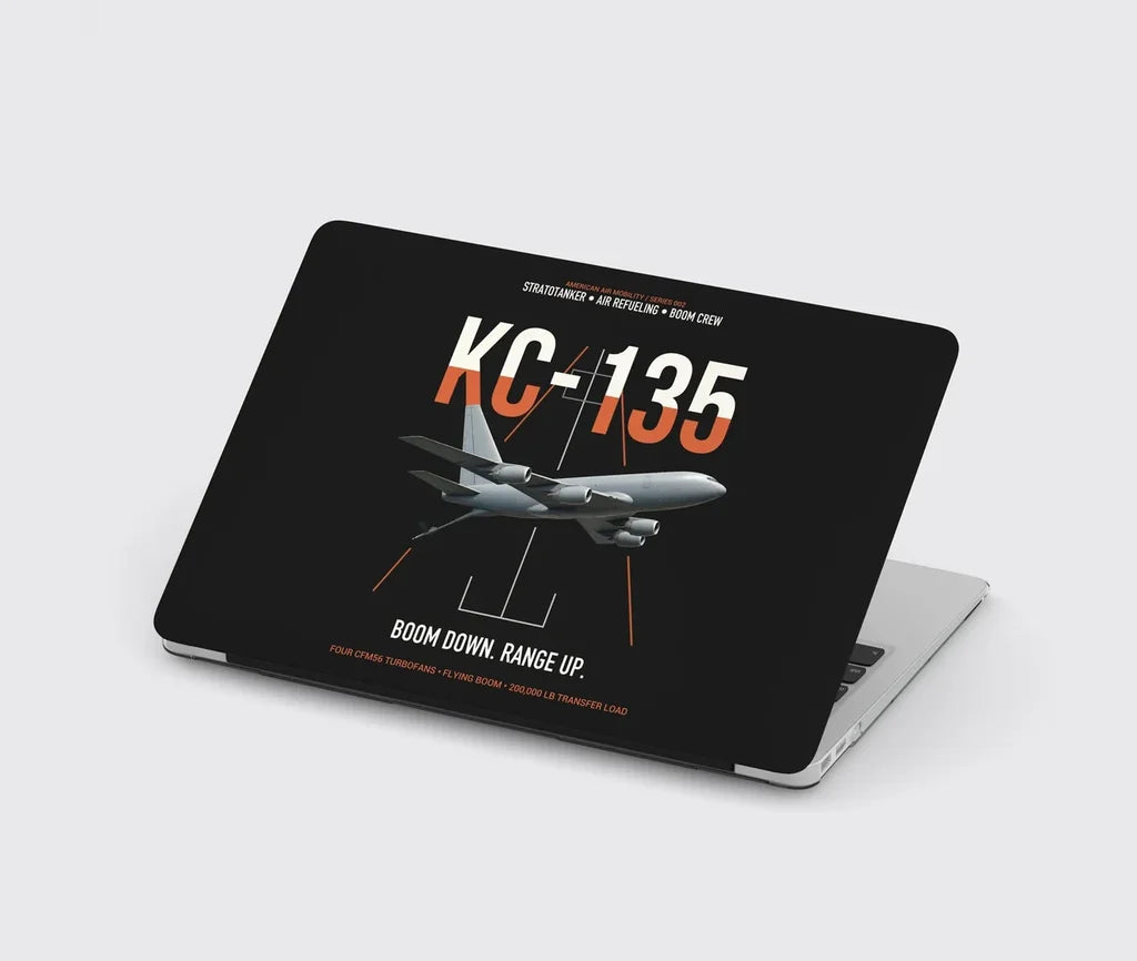 KC-135 STRATOTANKER design on black MacBook case