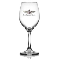 Thumbnail for Customisable US Air Force Wine Glass