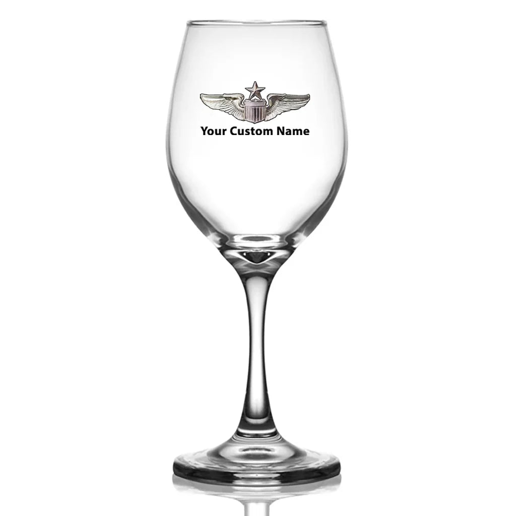 Customisable US Air Force Wine Glass