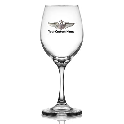 Customisable US Air Force Wine Glass