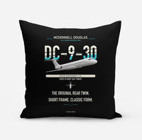 Thumbnail for McDonnell Douglas DC-9-30 design on black pillow