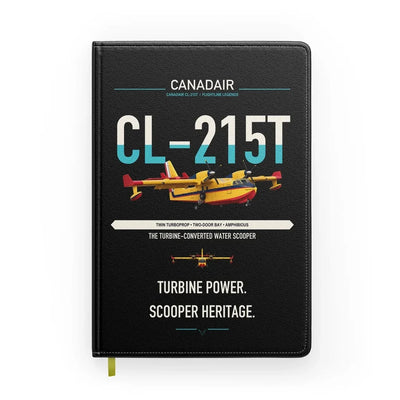 Canadair CL-215T design on black notebook