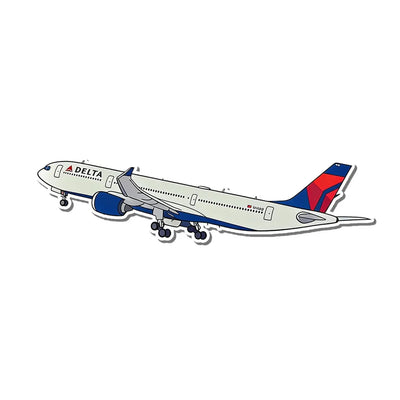 Delta Air Lines Airbus A330 aviation design airplane sticker in weather-resistant vinyl.
