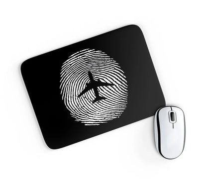 Aviation Finger Print aviation design on neoprene with anti-slip base mouse pad.