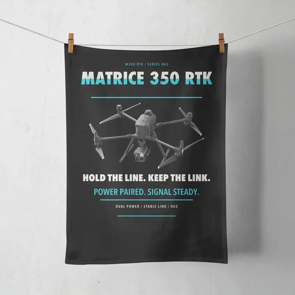 DJI Matrice 350 RTK design on black towel