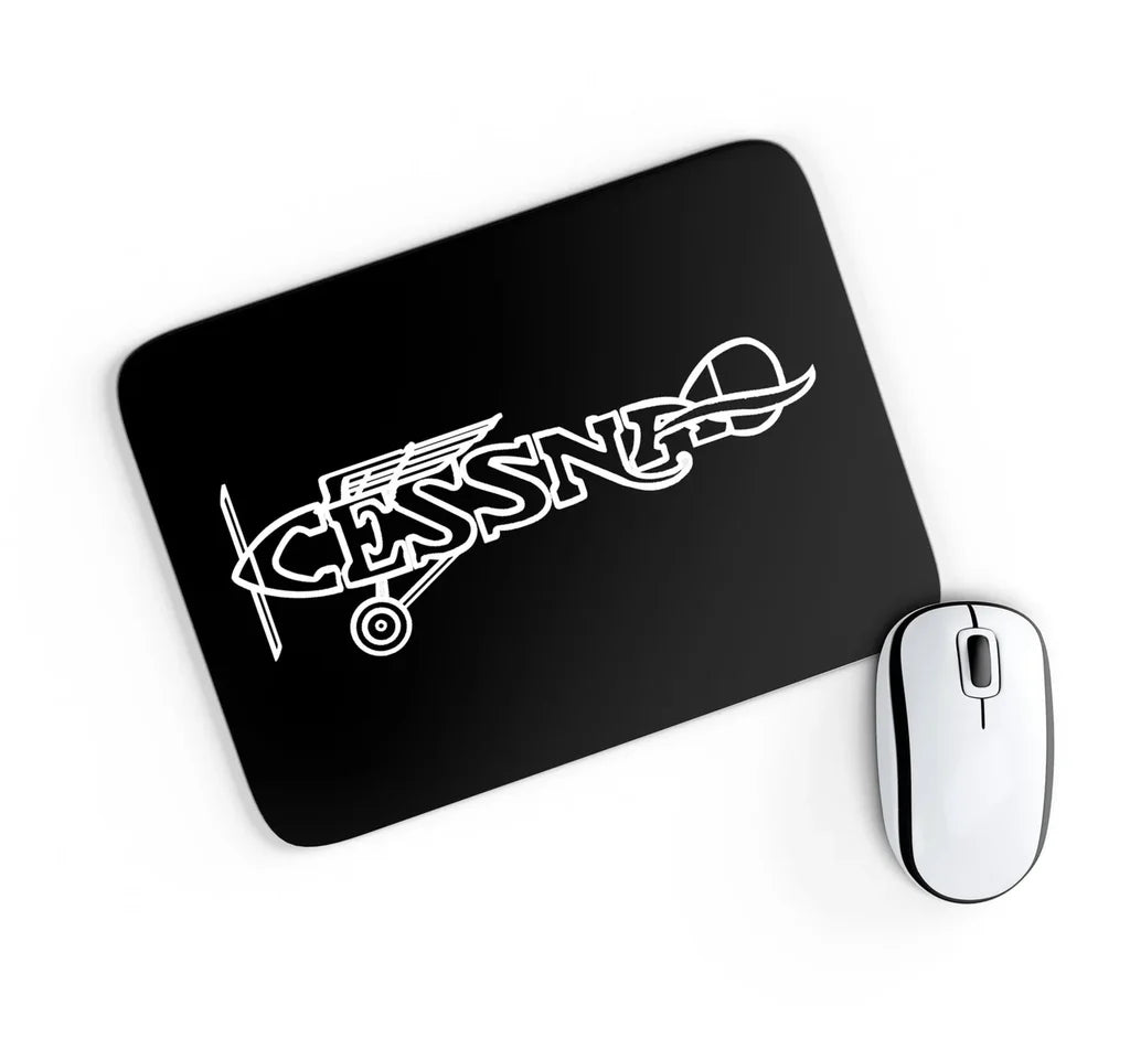 Special Cessna Text aviation design on neoprene with anti-slip base mouse pad.