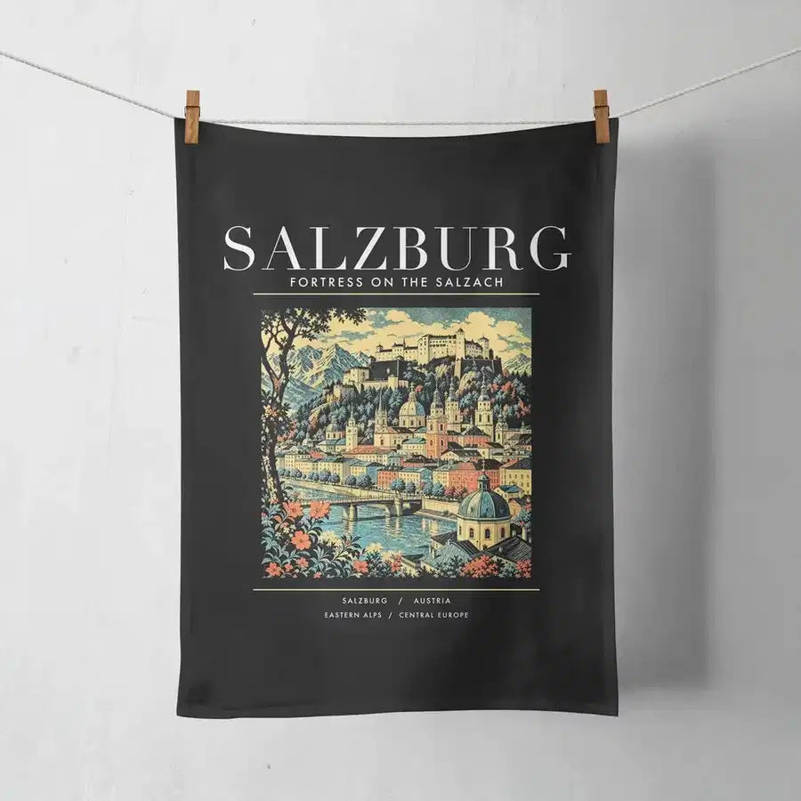 SALZBURG - Poster - Towel - Black