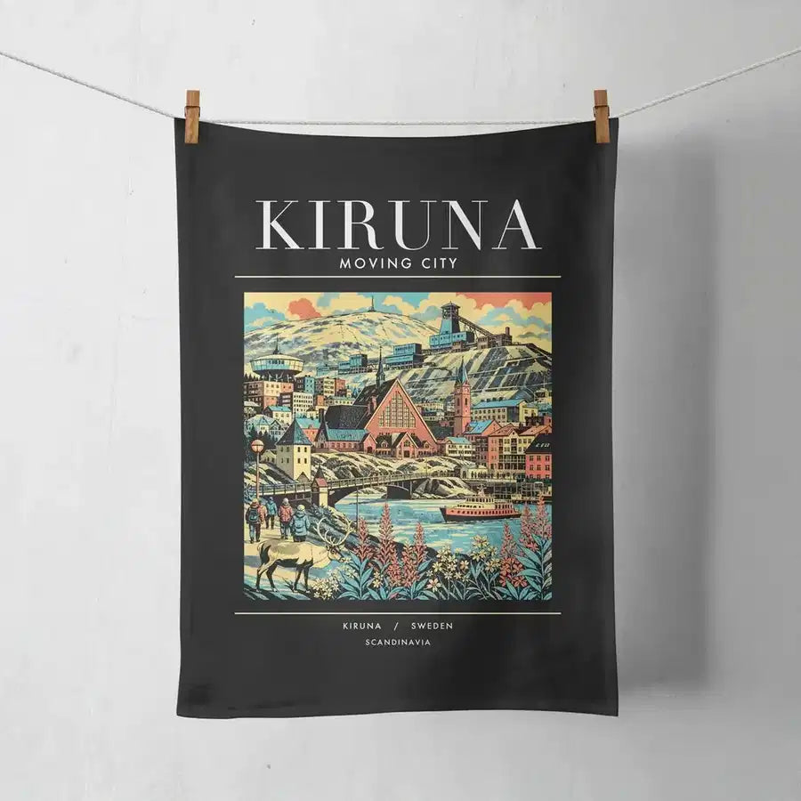 KIRUNA - Poster - Towel - Black